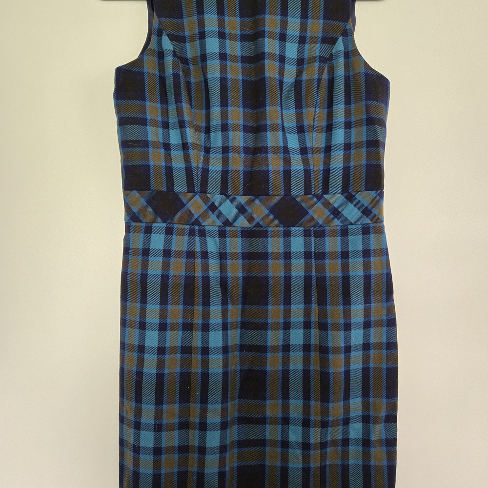 Tommy Hilfiger Blue Black Plaid Sheath Dress